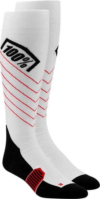 100% 20054-00006 Sock Hi Side Wh L/Xl Calza Performance