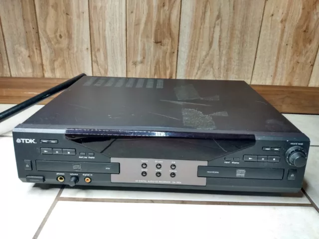 TDK DA-3826 4x Digital Dual CD Player CD Recorder No Remote TESTED!