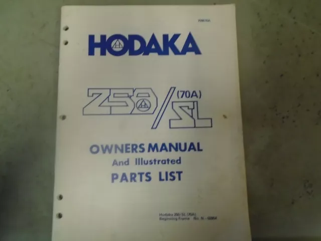 Hodaka Owners Manual 250 S/L (70A)