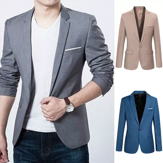 Men&;#039;s Fashion Solid Casual Slim Blazer for Business Suit Size To S-6XL.