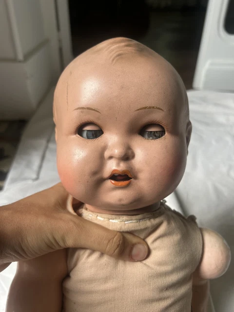 Ancienne Poupée Française Limoges Chérie 10 Cm, Type Steiner Bru Ou Bébé Eden Jumeau, 58 Cm