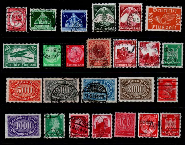 Germany random selection of 25 inc. Reich, Air & Inflation mint & used.
