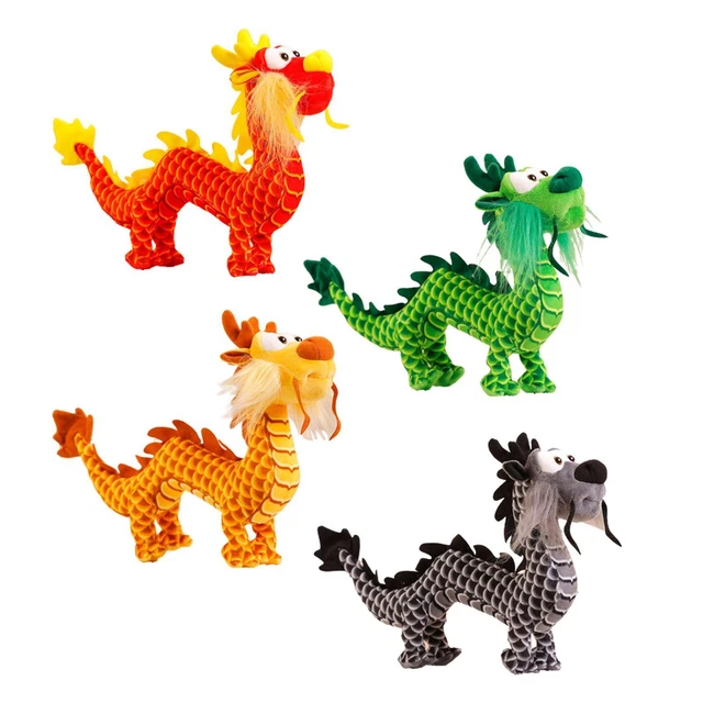 CHINESE DRAGON PLUSH Toy Lunar Year Plush Dragon Cartoon Chinese Decor