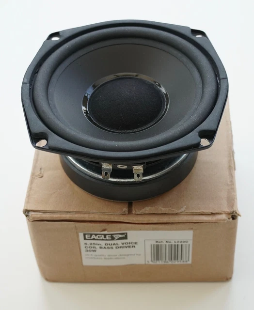 DS18 12″ Woofer, 600W RMS/1200W Max, Dual 4 Ohm Voice Coils - The