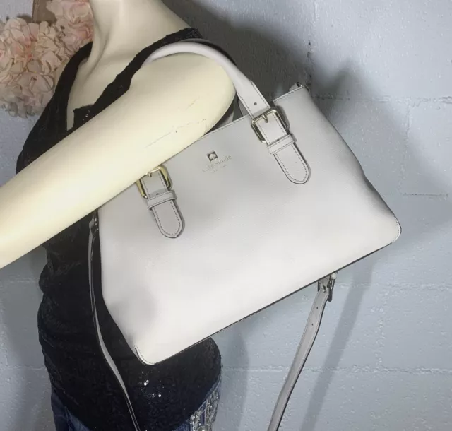 Kate Spade Cove Street Provence Satchel Light Gray With Shoulder Strap