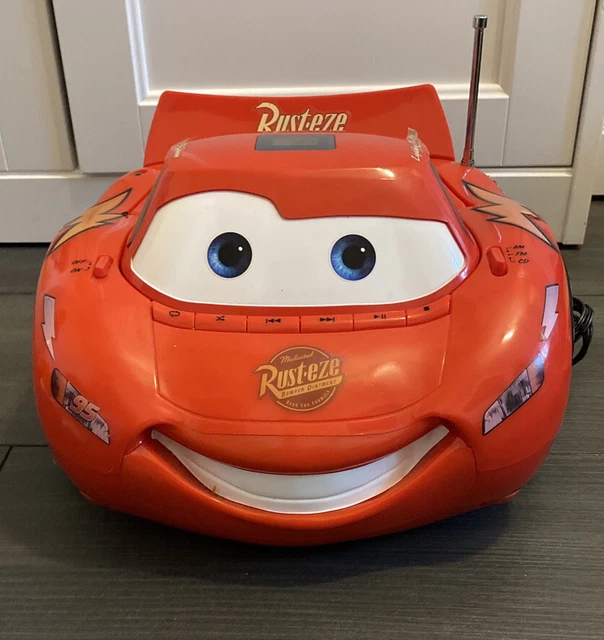 DISNEY CARS LIGHTNING McQueen Radio AM/FM CD Player Boombox RARE £32.00