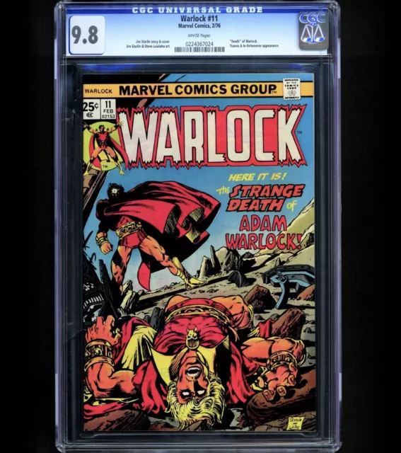 Warlock #11 CGC 9.8 🔑 1ST FULL IN-BETWEENER 1976 Magus Thanos GOTG Marvel NM