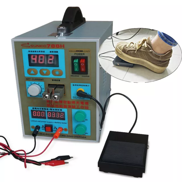 SUNKKO 788H Spot Welder 60A LED Dual Pulse 18650 Battery Solder Welding Machine 2