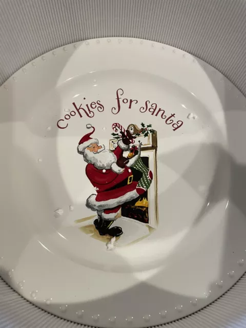 Pottery Barn Cookies For Santa Plate
