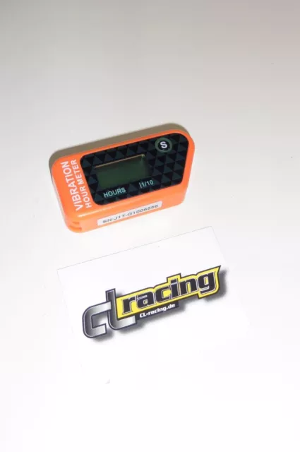 Betriebsstundenzähler kabelloser Stundenzähler vibration hourmeter Mx orange