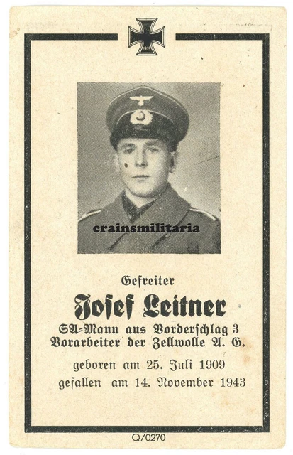 Orig. Sterbebild Sturm Soldat der 78. Sturm-Division + Ossinowka Russland 1943