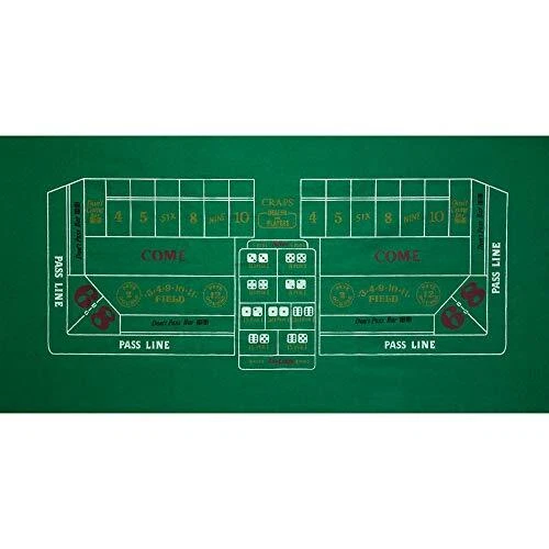 GSE 36" x 72" Portable Casino Craps Tabletop Layout Mats Professional Casino ...