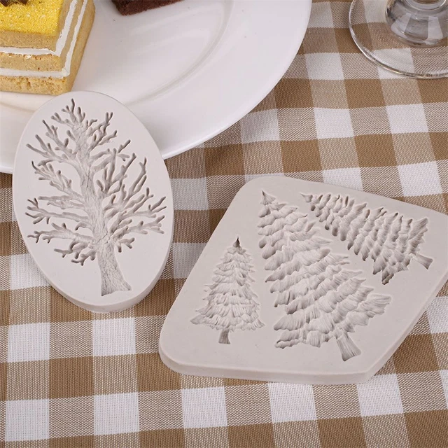 Stampo fondente silicone cioccolato Sugarcraft decorazione torta stampo foglie forma albero 3