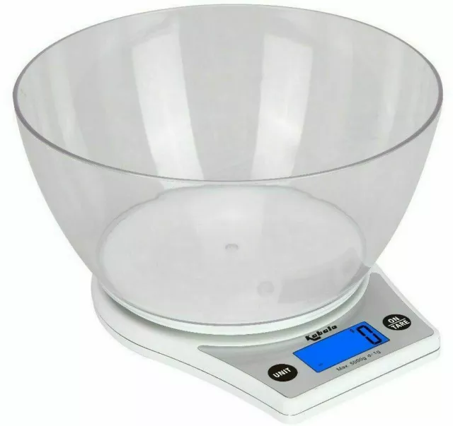 5KG Digital Kitchen Scales LCD Electronic Cooking Food Weighing Scale With Bowl