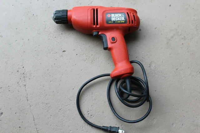 BLACK DECKER Corded Drill Dr200 4.5Amp Keyless Drill 15.00 PicClick