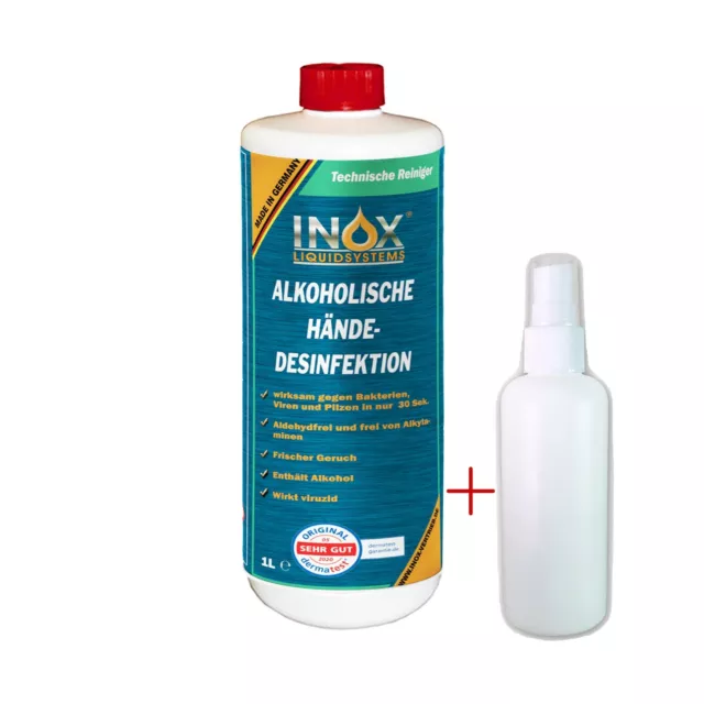 INOX® Hände Desinfektionsmittel, 1L - Händedesinfektion Hand Desinfektion