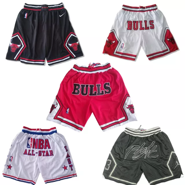 Retro Chicago Bulls Basketball Shorts Stitched S-2XL