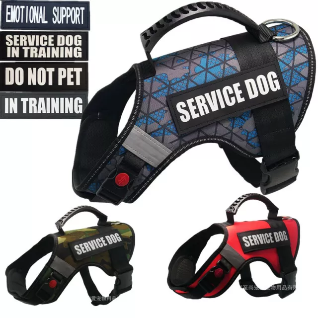 Large Service Dog Vest Harness W/ Removable Patches IN TRAINING EMOTIONAL ESA