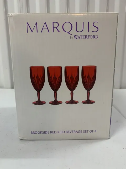 Marquis By Waterford Brookside Iced Tea Beverage Set of 4 Glasses