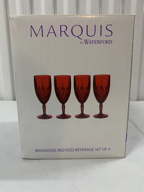 Marquis By Waterford Brookside Iced Tea Beverage Set of 4 Glasses