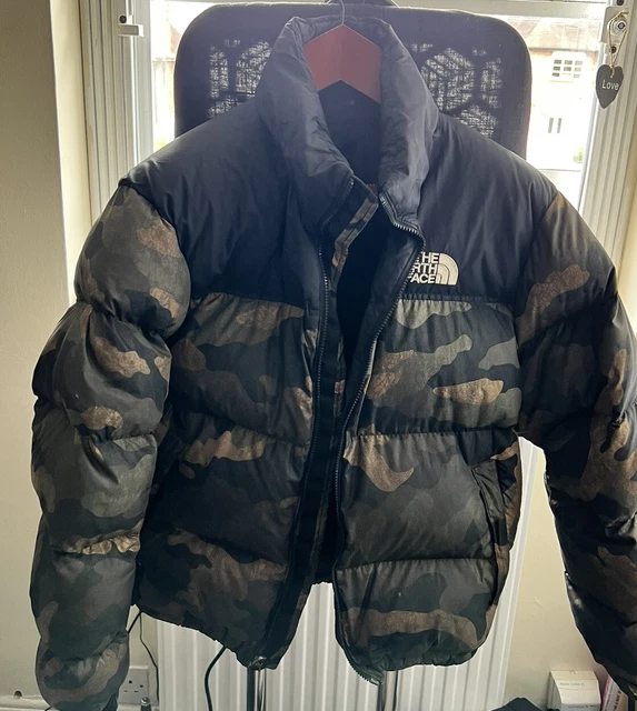 north face puffer jacket size medium - camouflage
