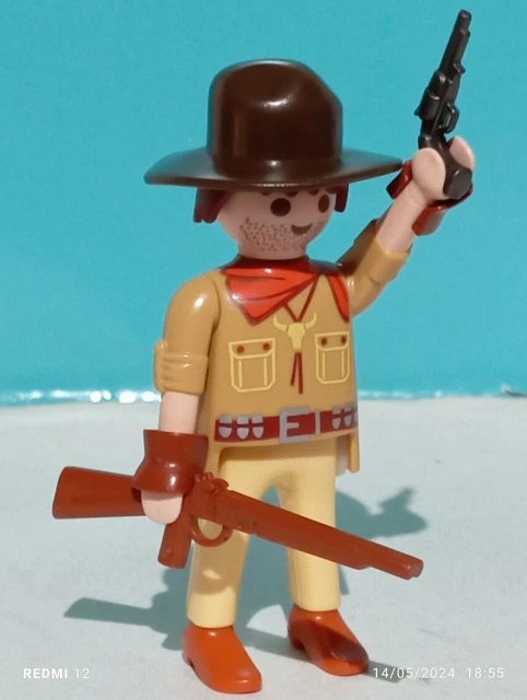 Cinturone PLAYMOBIL Beige Con Doppi Pistoleri Per Cowboy – Usato - Foto 3