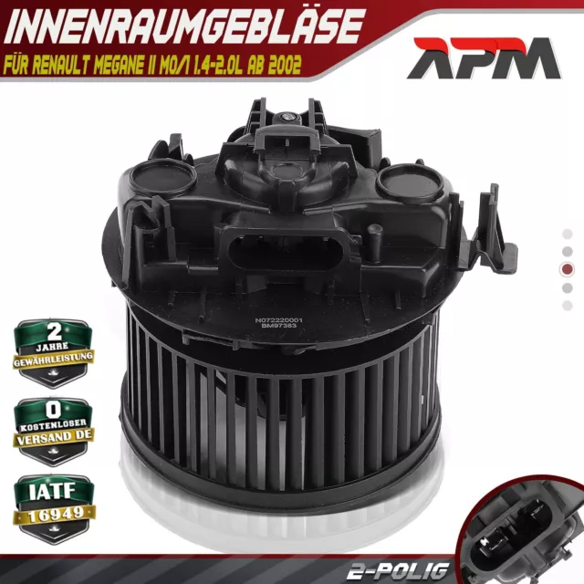 Ventilateur Intérieur Moteur de pour Renault Megane II M0/1 M0/2 1.4-2.0L 2002