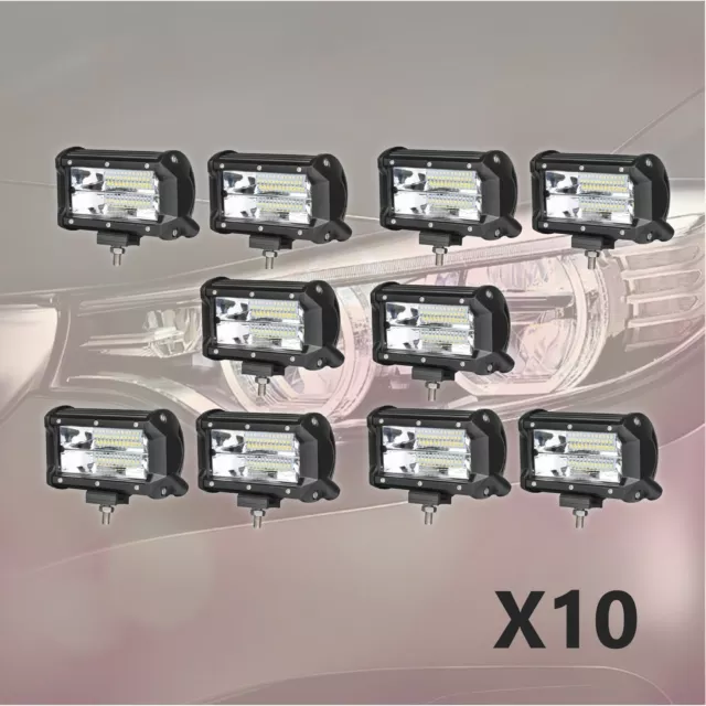 10 x 5 INCH 240W CREE LED WORK LIGHT BAR Flood OFF-ROAD 4WD SUV ATV CAR LAMP 12V