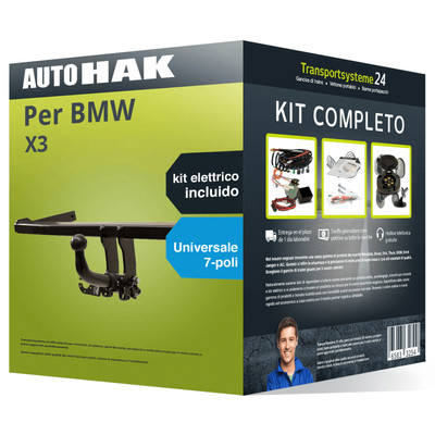 Auto-Hak Pacco Gancio traino estr Auto Hak per BMW X3 04-10 & e-kit uni a 7 poli NUOVO 