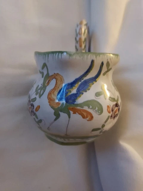 Tres Joli Ancien Pot A Lait En Faience De Martres (?)