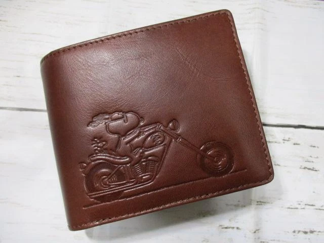 Wallet Mens Bi-Fold Snoopy Brand Genuine Leatherrider