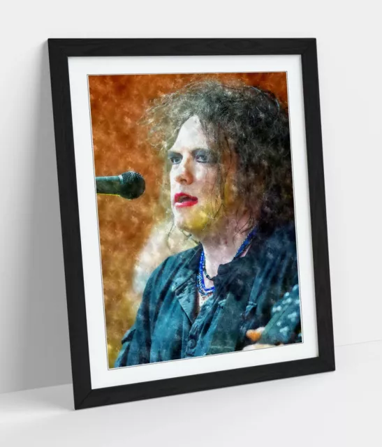 Robert Smith The Cure -Art Framed Poster Picture Print Artwork- Orange