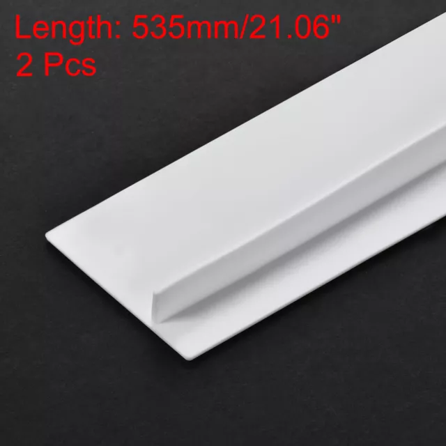 Trim Seal, Silicone T-Seal Channel Edge Protector Sheet, 535mm White 2pcs 2