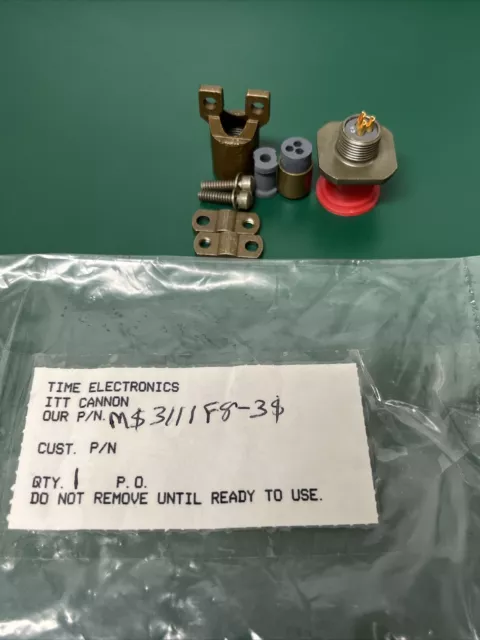 ITT Cannon MS3111F8-3S 3 Position Circular Receptacle Connector w/ KPTOOF-8