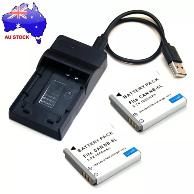 Battery / USB Charger For Canon PowerShot S90 S95 S120 S200 AU STOCK Brand New