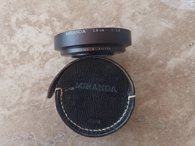 Genuine Miranda 3.5 cm 1:2.8 Lens Hood / Shade Metal Screw On with case.