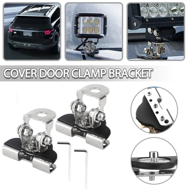 2pcs Pillar Hood Led Work Light Bar Mount Bracket Clamp Holder Offroad B