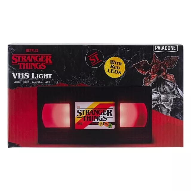 Paladone Stranger Things Netflix VHS Light Lamp - Batteries Or USB- USB Included