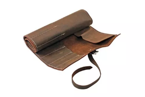 Gunson 77168 | Leather Tool Wallet Roll Antique Finish 15 Pockets