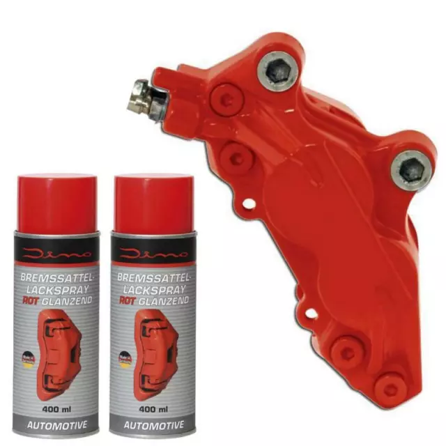 Dino Bremssattellack Spray 1K Rot 1 Komponenten Lack Lackspray 2x400ml Neu