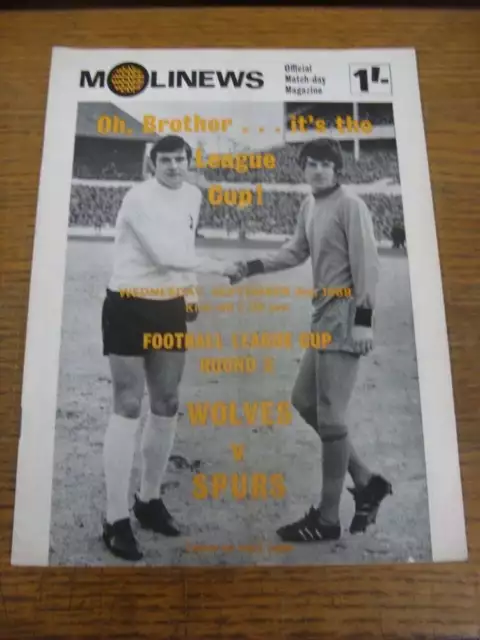 03/09/1969 Wolverhampton Wanderers v Tottenham Hotspur [Football League Cup] (sl