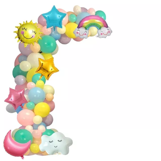 Ballons Pastel Kit de fête Feuille Anniversaire de fille  Les filles