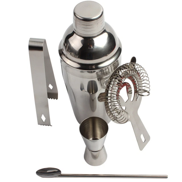 5 pièces kit shaker à cocktail de vaisselle vintage ustensiles en 8
