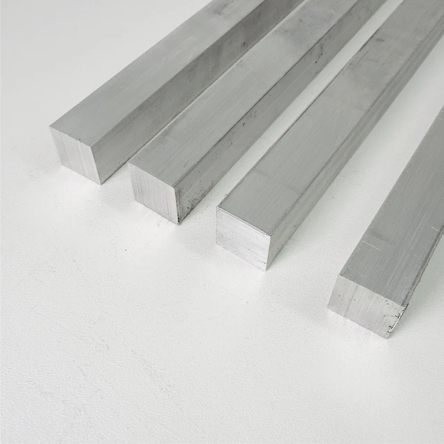 1" x 1" Aluminum  6061 SQUARE Solid  FLAT BAR 25.5" Long  Pieces 4 sku A512