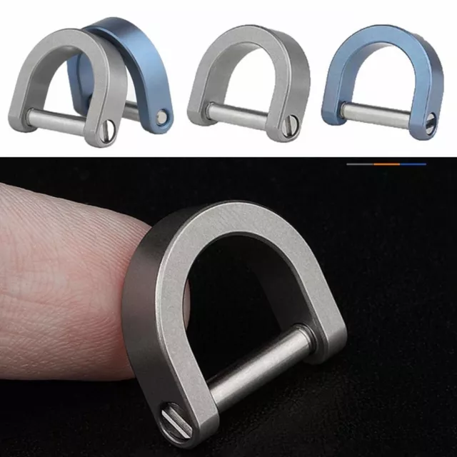 Titanium Alloy Carabiner Horseshoes Shackle Key Ring  Outdoor Accessories