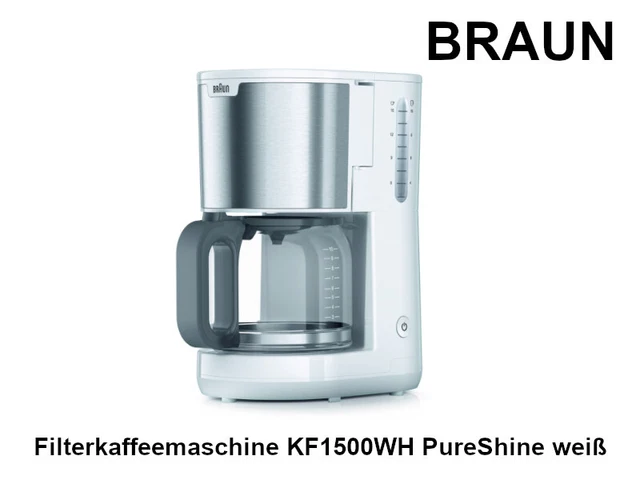 BRAUN Filterkaffeemaschine KF1500WH PureShine weiß