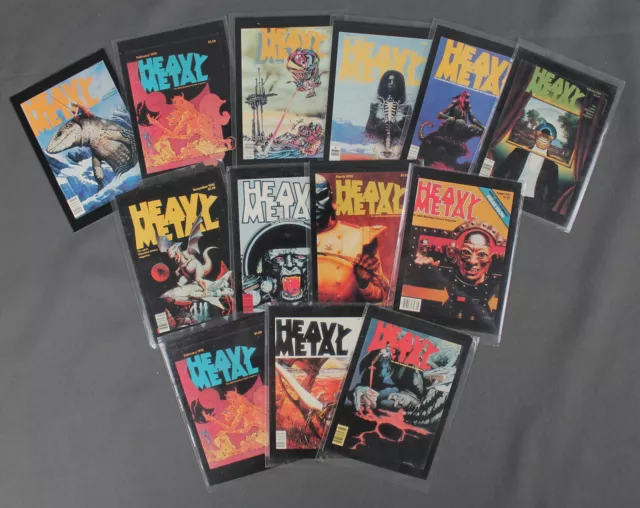 13 Heavy Metal Collector Cards, The Art of Heavy Metal Magazine, 12 sleeves