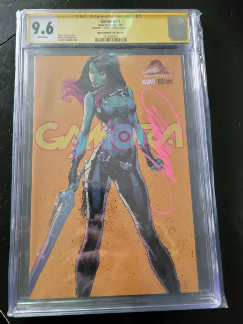 Gamora #1 9.6 CGC SS Cover B signed J.Scott Campbell JSC GOTG