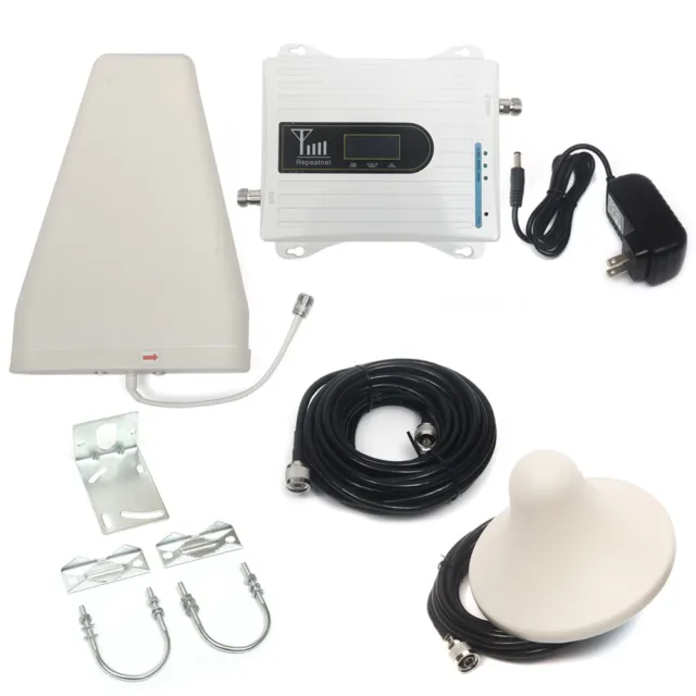 900/1800/2100MHz Cell Phone Signal Booster Amplifier Mobile Repeater Kit 20dbm