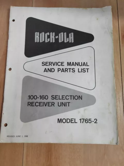 Rockola Model 1765-2 Stepper Receiver Unit Jukebox Service Manual and Parts List